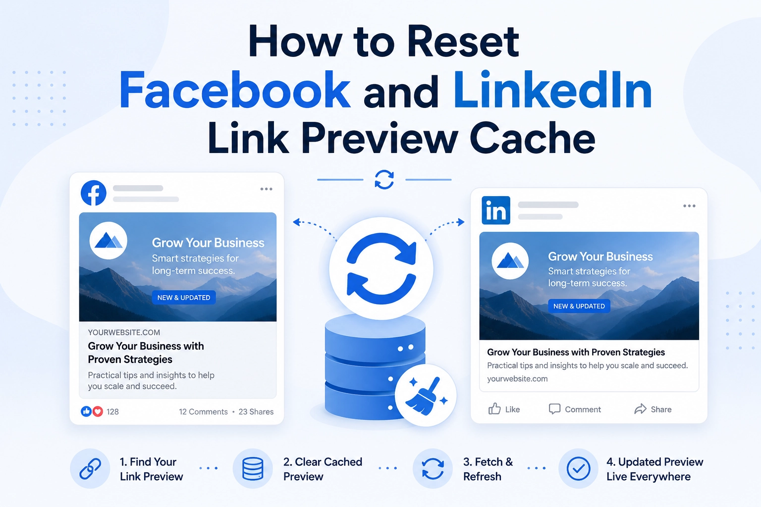 How to Reset Facebook and LinkedIn Link